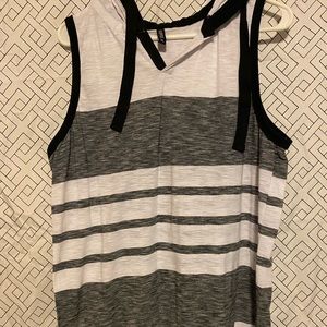 A hoodie shirt/tank top